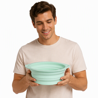 Bol en silicone pour animaux de compagnie, pliable et rétractable, antidérapant, de qualité alimentaire, portable pour l'alimentation et l'eau