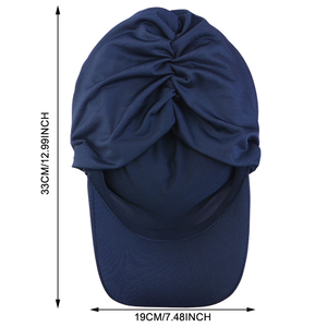 Prix d'usine – <span class=keywords><strong>Turban</strong></span> hijab musulman pour <span class=keywords><strong>femme</strong></span> avec casquette de baseball, foulard pare-soleil extérieur, couleur unie, en polyester élastique - Product Image 2