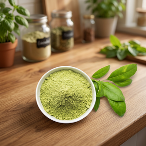 Herbal Powder Green Tea Extract <b>Natural</b> Plant-Based Hair Color Dye For Dark Hair Tone - Product Image 2