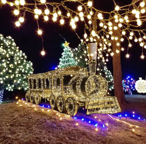 Décoration de Noël extérieure géante, train lumineux décoratif à LED, motif 3D fantaisie - Product Image 3