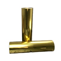 Feuille d'aluminium revêtue de plastique or 17-24mic en rouleau film de stratification thermique métallisé PET pour l'impression de stratification