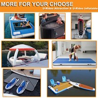Grande plateforme flottante gonflable en PVC - Radeau durable pour plusieurs personnes, couleur et logo personnalisables pour piscines, lacs, parcs aquatiques