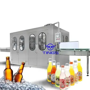 Linha inteira Automática PET Máquina De Vedação De Garrafas Para Cerveja Carbonatada Bebida Suco De Refrigerante Água Refrigerante