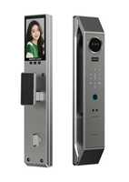 Cerradura Inteligente para el Hogar con Reconocimiento Facial Totalmente Automático, Llave de Huella Dactilar, Desbloqueo Remoto, Aplicación Tuya, Puerta de Villa, Wi-Fi, Grado C, Aluminio