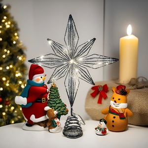 Estrella decorativa para <span class=keywords><strong>la</strong></span> punta del árbol de <span class=keywords><strong>Navidad</strong></span>, iluminación navideña, estrella tridimensional hueca para <span class=keywords><strong>la</strong></span> punta del árbol. - Product Image 1
