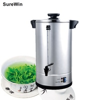 Chauffe-eau électrique en acier inoxydable de 12 L pour boissons chaudes, élément chauffant, urnes à vin chaud, pour magasin de boissons/café