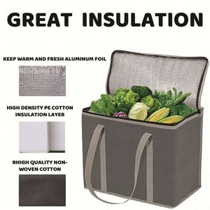 Factory Price Personalized Durable Non Woven Aluminum Cooler Bag Thermal Lunch Food Insulated Bag - Product Image 6