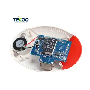 Combinación de alarma de humo y detector de monóxido de carbono PCBA con pantalla LED Tablero de detector de alarma de CO