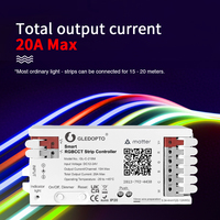 Contrôleur de bande LED intelligent Matter RGBCCT GL-C-208M, entrée/sortie 5~24V, charge maximale 15A 480W, compatible Apple/Alexa/Google, pour maison/hôtel
