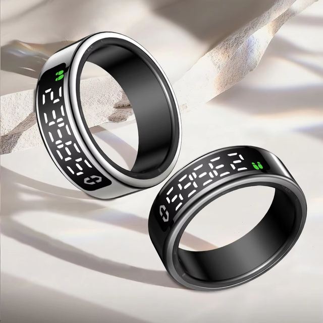 Multiple Sports Modes Ip68 5atm Waterproof Health Ring Smart Fitness Rings for Men