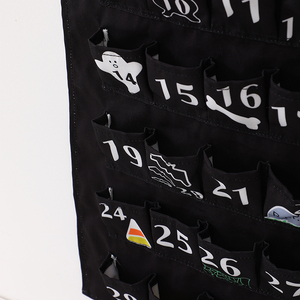 Décoration murale en toile pour fête d'Halloween, <span class=keywords><strong>calendrier</strong></span> <span class=keywords><strong>de</strong></span> <span class=keywords><strong>l</strong></span>'<span class=keywords><strong>Avent</strong></span> en tissu pour Halloween, compte à rebours effrayant <span class=keywords><strong>de</strong></span> 31 jours avec poches - Product Image 3