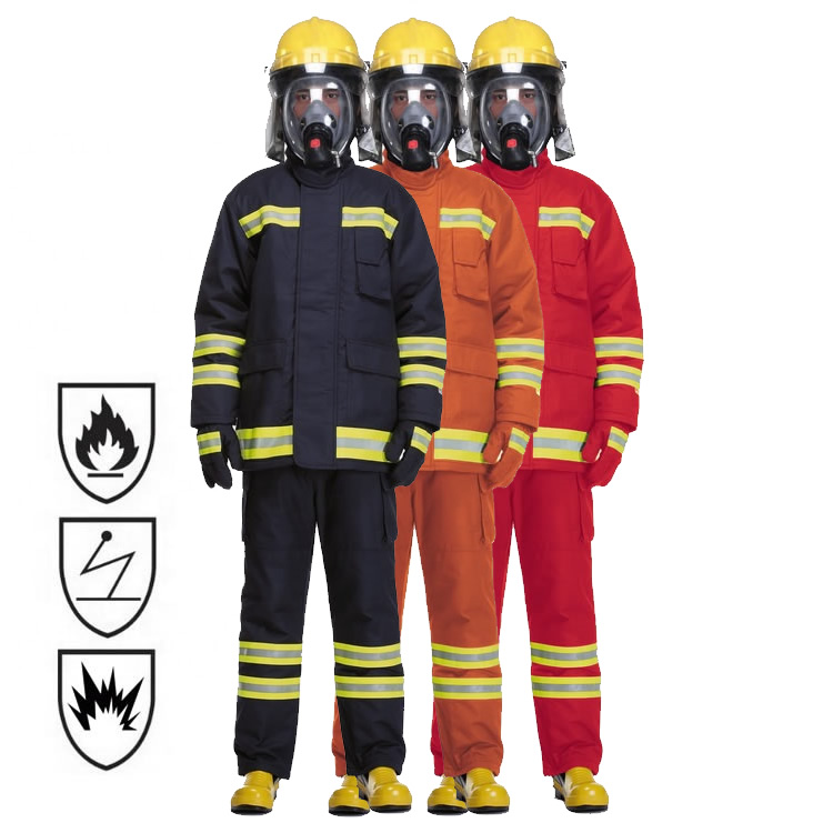 Cực bảo vệ NFPA 1971 En 469 Twill vỏ 4 lớp Nomex lửa máy bay chiến đấu lính cứu hỏa chữa cháy lính cứu hỏa phù hợp với