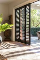 America Standard Aluminium Verre Persienne Filet de Fenêtre Moustiquaire Métal Fenêtre Persienne Volets Plantation Porte Coulissante en Aluminium