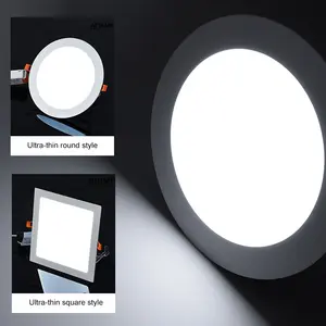 Spot lumineux Led circulaire encastrable pour le plafond, imperméable conforme à la norme IP44, design rond ultra fin, éclairage d'intérieur, 3/6/9/12/18/24w