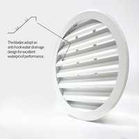 Grille d'aération ronde en alliage d'aluminium pour extérieur, résistante aux intempéries, pour système HVAC, taille personnalisée