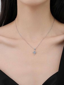 Sét Sao 1 Carat D Colour Moissanite Mặt Dây Chuyền Thanh Lịch Dây Chuyền Với Rực Rỡ Đá Quý - Product Image 6
