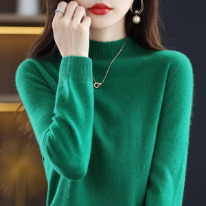 100% lana Merino maglione Cashmere lavorato a <span class=keywords><strong>maglia</strong></span> maglioni da <span class=keywords><strong>donna</strong></span> personalizzati colore grigio dolcevita <span class=keywords><strong>donna</strong></span> maglione - Product Image 5