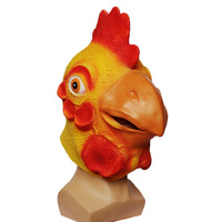 Masque en latex rigolo de coq, fabriqué en usine, pour adulte, couvre-tête intégral en caoutchouc, idéal pour Halloween, déguisement, fête, fournisseur
