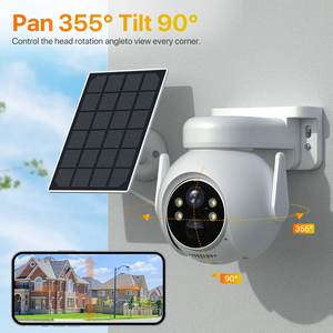 LCLCTEK 4G SIM LTE טויה חכמה כוכבים סולרית מצלמת אבטחה מופעלת סוללה 3MP צבע מלא IP66 חיצוני PTZ מצלמת טלוויזיה במעגל סגור - Product Image 2