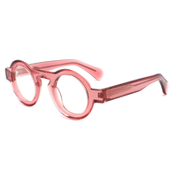 Monture de lunettes ronde en acétate écologique, patchwork coloré, polarisée UV400, mode durable, ajustement confortable unisexe