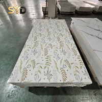 Panneau mural en PVC marbré 1220x2440mm, design graphique, haute brillance, pour décoration intérieure