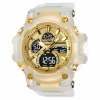 Jam Tangan Sport Analog Digital Pria 5BAR Tahan Air Bercahaya Kronograf Alarm Tampilan Hari Tali TPU