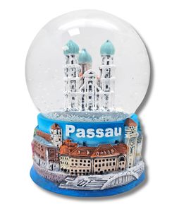 Bán buôn passau mốc kính tuyết toàn cầu nhựa cơ sở với lịch sử xây dựng thành phố Thiết kế tùy chỉnh du lịch lưu niệm quà tặng - Product Image 1