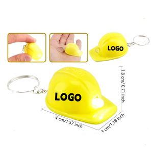 Llavero con Mini Linterna de Casco de Construcción con Logotipo Personalizado, Llavero con Linterna de Seguridad - Product Image 2