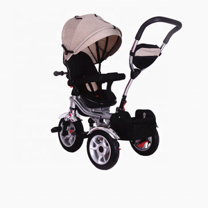 Tricycle 3 en 1 en métal pour bébé, avec barre de poussée à baldaquin, exportation vers l'europe, <span class=keywords><strong>2022</strong></span>, Offre Spéciale - Product Image 2