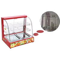 Vitrine Chauffante de Haute Qualité pour Aliments, Chauffe-Plat, Présentoir à Frites et Poulet Frit, Vitrine de Maintien au Chaud Professionnelle