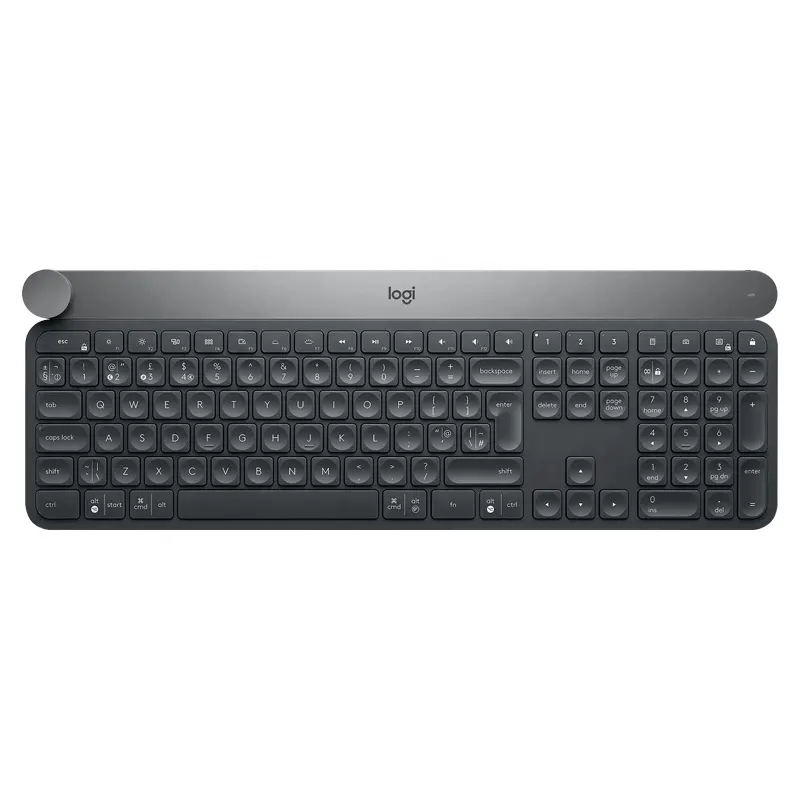 Teclado inalámbrico Bluetooth Logitech Craft, botón giratorio de oficina de modo dual inteligente, computadora MAC, computadora portátil