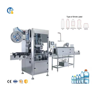Machine d'étiquetage rétractable à manchon PLC électrique automatique pour les cartons de boissons au vin de boisson d'eau minérale en bouteille