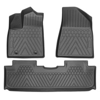 Tapis de sol de voiture complets en TPE BYD Dolphin 2022, design en grille imperméable, épaisseur de 18 mm