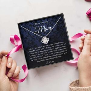 UIONEN Vente en gros Collier Nœud d'amour « À ma Maman Incroyable » avec carte personnalisée, plaqué platine, cadeau Fête des Mères, faible MOQ, OEM ODM - Product Image 6