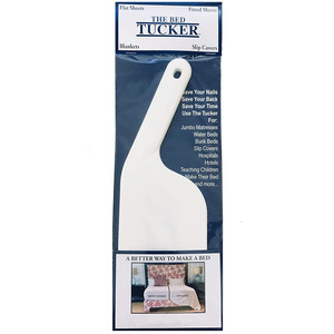 Outil de repliage de draps blanc The Bed Tucker pour draps plats, draps-housses, couvertures et housses de canapé - Product Image 1