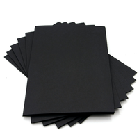 Papier noir recyclé non couché épaisseur 100g/120g/200g/300g carton noir complet pour boîtes d'emballage