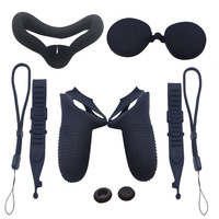 Accessoires VR, Promotion du fabricant, Kit de couverture de casque de protection en Silicone, poignées de contrôleur de coussinet facial pour Oculus Quest 2