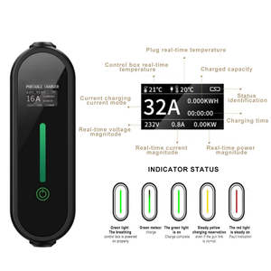 เครื่องชาร์จยานพาหนะไฟฟ้า3เฟสแบบพกพา16A 11KW Type2 evse พร้อมสายเคเบิล5ม. และปลั๊ก <span class=keywords><strong>CEE</strong></span> สถานีชาร์จแบบติดผนัง - Product Image 2