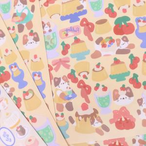 Autocollants décoratifs en vinyle imprimés sur mesure, motifs animaux mignons de dessins animés coréens, autocollants Goo Card pour cadeaux/journaux - Product Image 4