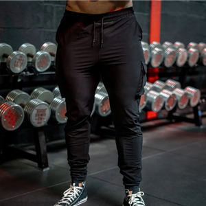 Pantalon de jogging respirant et léger pour l'automne, taille élastique avec cordon de serrage, plusieurs poches, prix bas, idéal pour la gym et l'entraînement - Product Image 4