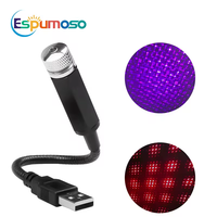 Espumoso USB enchufe Mini LED coche USB luz techo estrella noche luces proyector Interior lámpara coche atmósfera decoración luces
