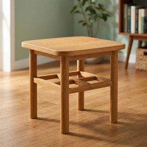 Scandinavian <b>Square</b> Solid Teak Wood Dining <b>Table</b> Open Lattice Base | Handcrafted Modern Eco-Friendly Waterproof Hotel Furniture - Product Image 3