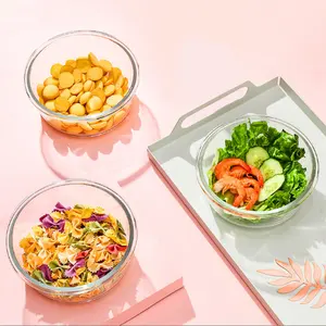 Cucina a buon mercato microonde vetro calore contenitore per alimenti BPA libero coperchio Bento Box di vetro
