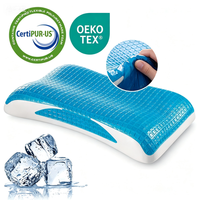 Gel-Memory-Foam Nackenkissen, Ergonomisches Kontur-Nackenkissen zur Schmerzlinderung, Kühlendes Kissen für Seiten-, Rücken- und Bauchschläfer
