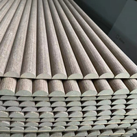 Panneaux muraux 3D en MDF super flexibles, chêne blanc/noyer noir, bois rainuré