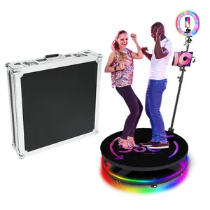 360 Photo Booth Led Lights Selfie Magic 360 Rotating Photo Booth Automatic 115 Cm