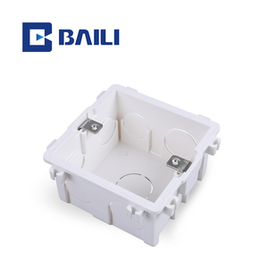 Baili 05-86 type 50H PVC Flush mounting Electrical white switch socket one gang tow gang three gang bottom box junction box