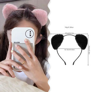 Zwarte Kat Oren Halloween Hoofdbanden Voor Vrouwen Harige Poesjes Kostuums Accessoires <span class=keywords><strong>Kitty</strong></span> Oor Hoofdband - Product Image 6