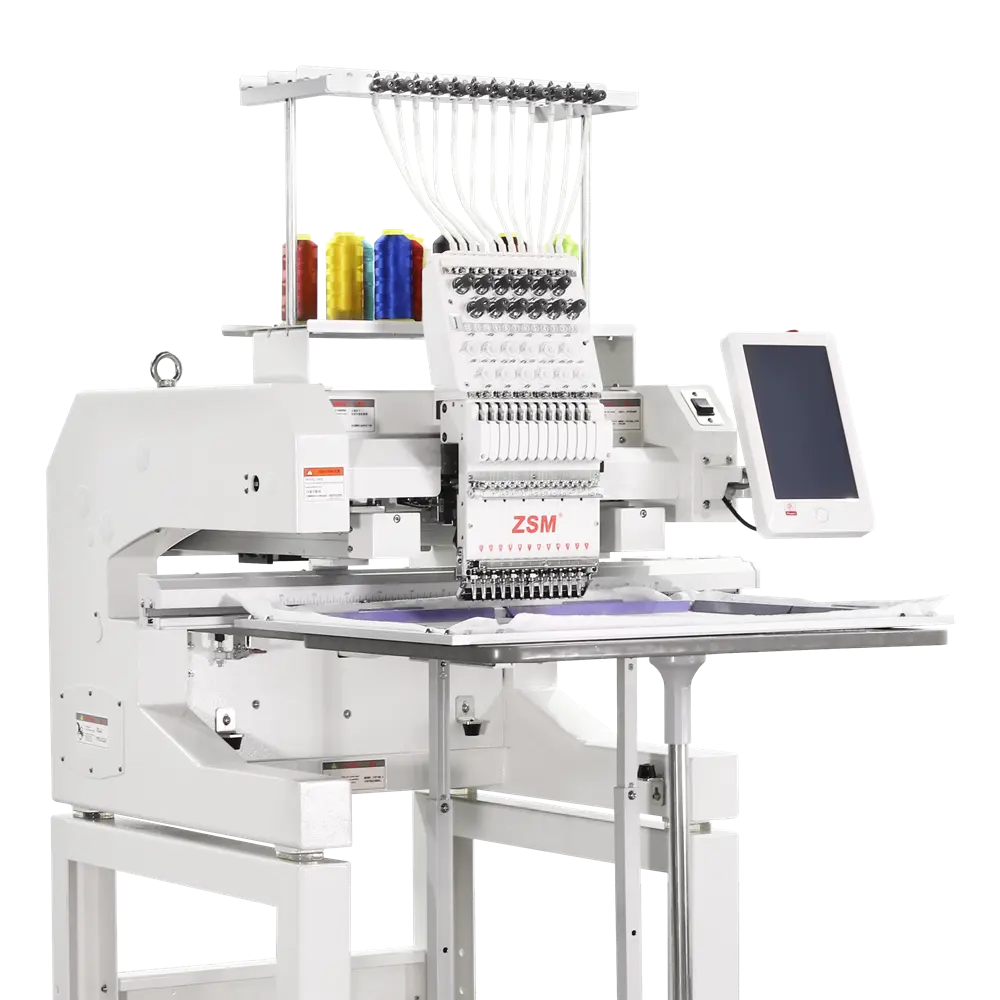 QM1201 high quality embroidery machine one head computeri embroidery machine flat cap embroidery machine for business and home