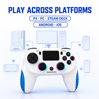 Manette de jeu sans fil Bluetooth à vibration avec bouton Turbo, éclairage RGB, puce originale de haute qualité, joystick pour PC/Mobile – Meilleures ventes